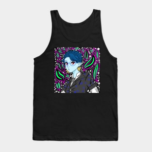 the demon witch girl in ecopop art with kawaii flowers Tank Top